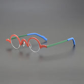 Beecher Small Round Titanium Glasses Frame Round Frames Southood Red